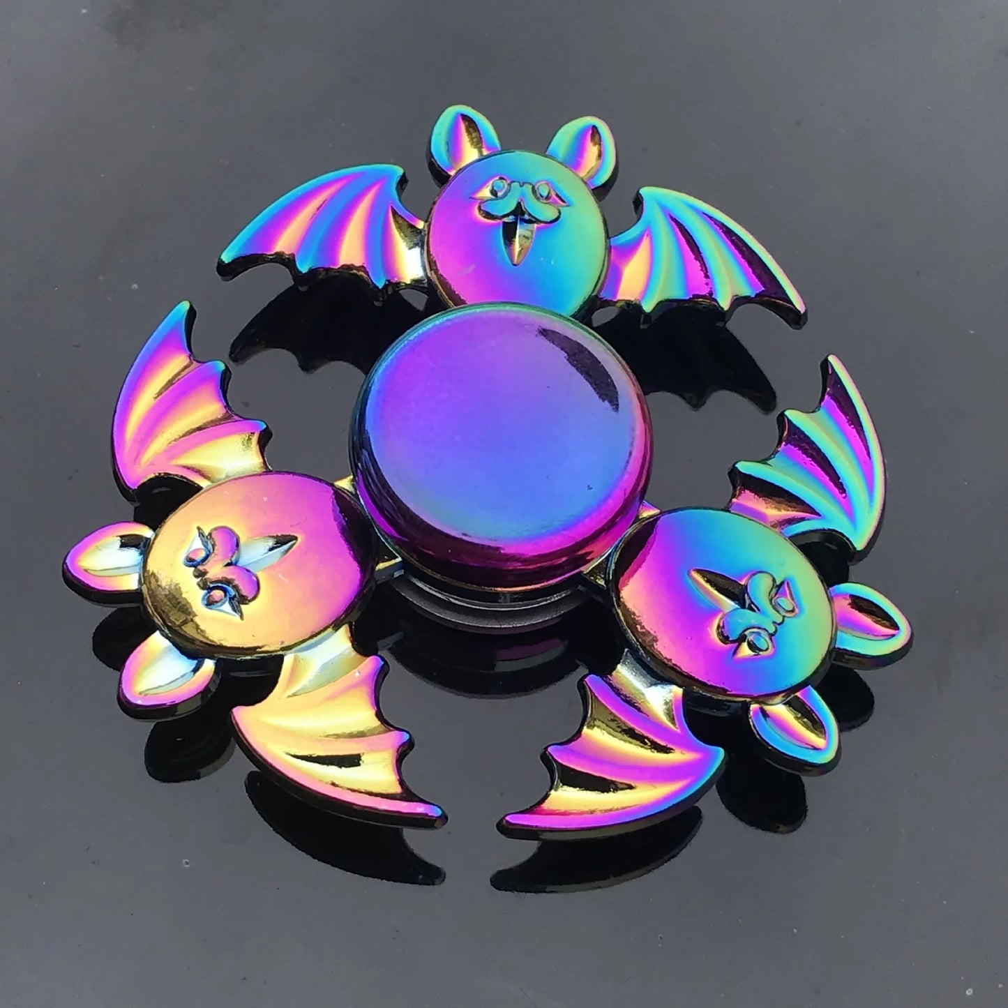 Rainbow Metal Fidget Spinner Toys Stainless Steel Bearing High Speed Stress Relief Spinner ADHD Anxiety Toys for Adult Kid