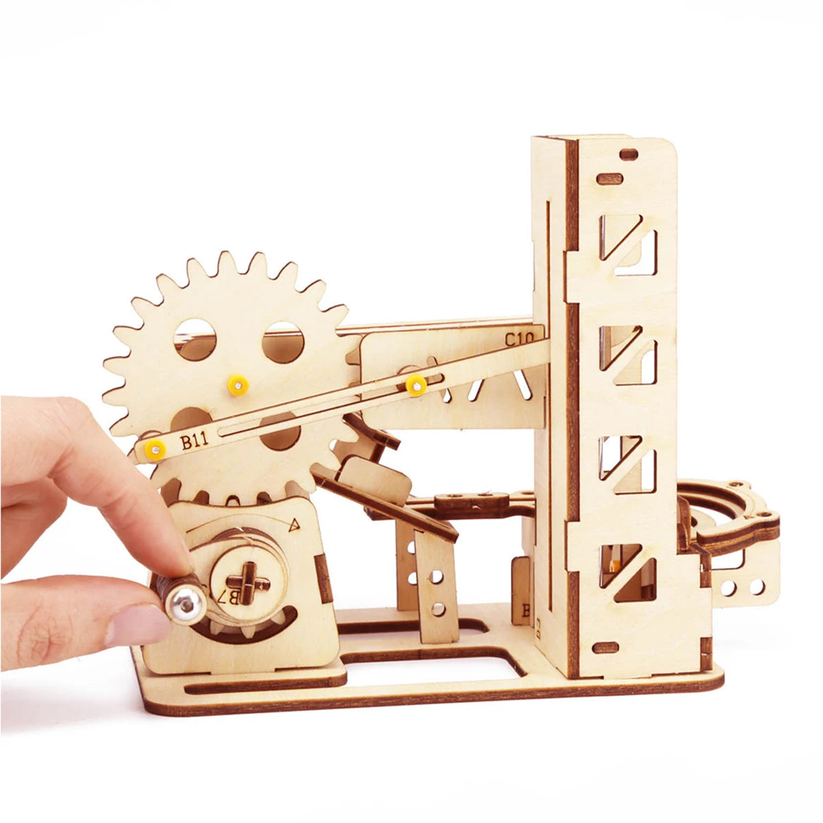 Spiral Marble Run 3D Wooden Puzzles for Adults and Teens DIY Model Building Kits with Mechanical Puzzles 