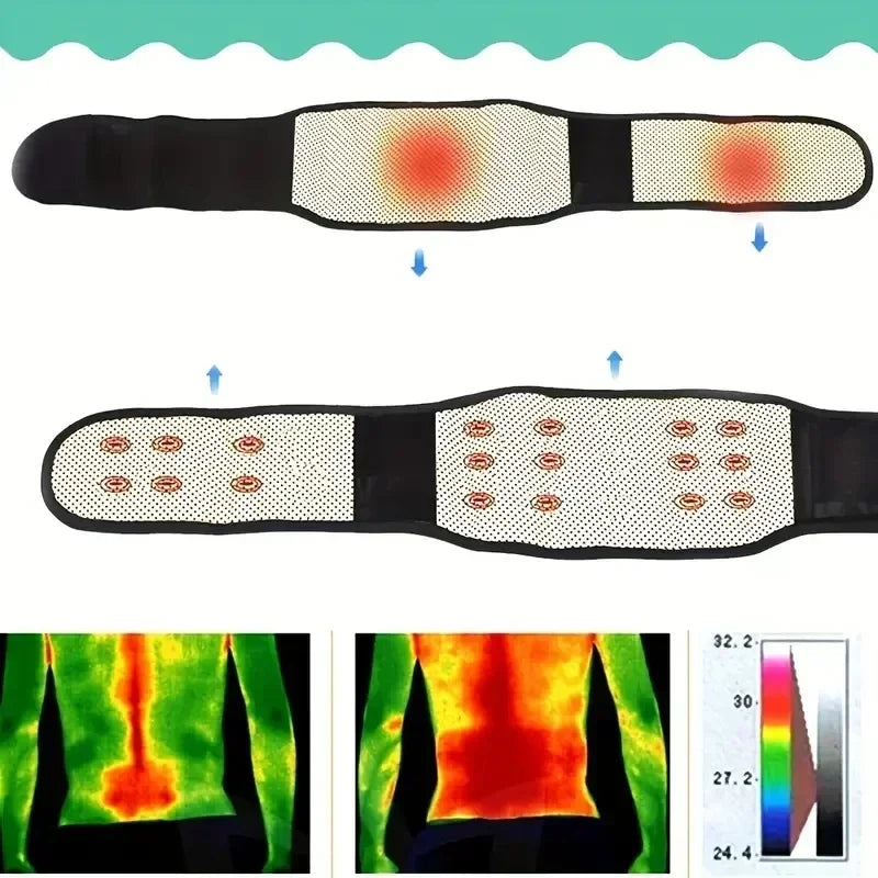 20 Magnets Adjustable Self-heating Magnetic Therapy Back And Waist Support Belt, Waist Massage Belt Sports Support Belt