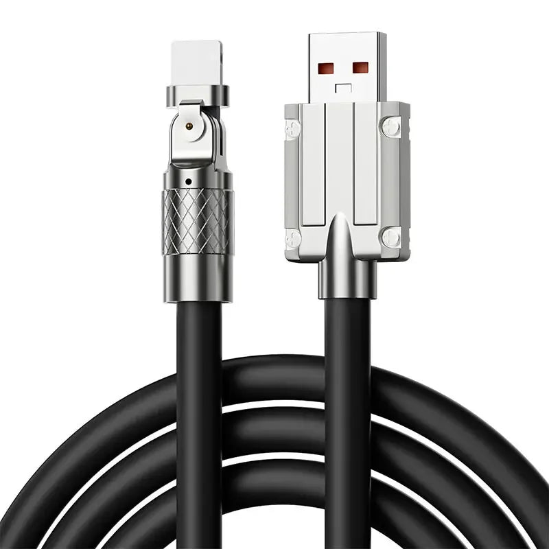 120W 7A fast charging USB Type-C cable with 180 degree rotating elbow game cable suitable for mobile phone charger USB C cable